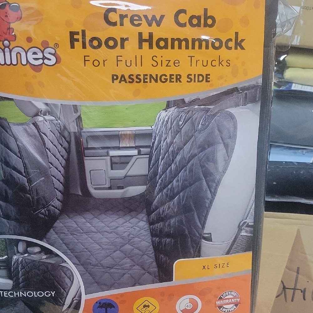 Crew Cab Floor Hammock for Dogs - Black